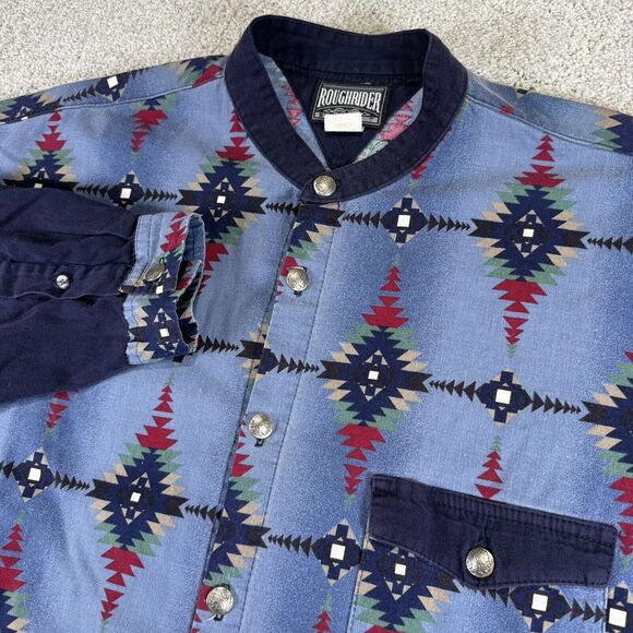 Rough Rider By Circle T Button Shirt Western Rodeo Tribal Southwestern Sz‎ XL - Picture 1 of 7